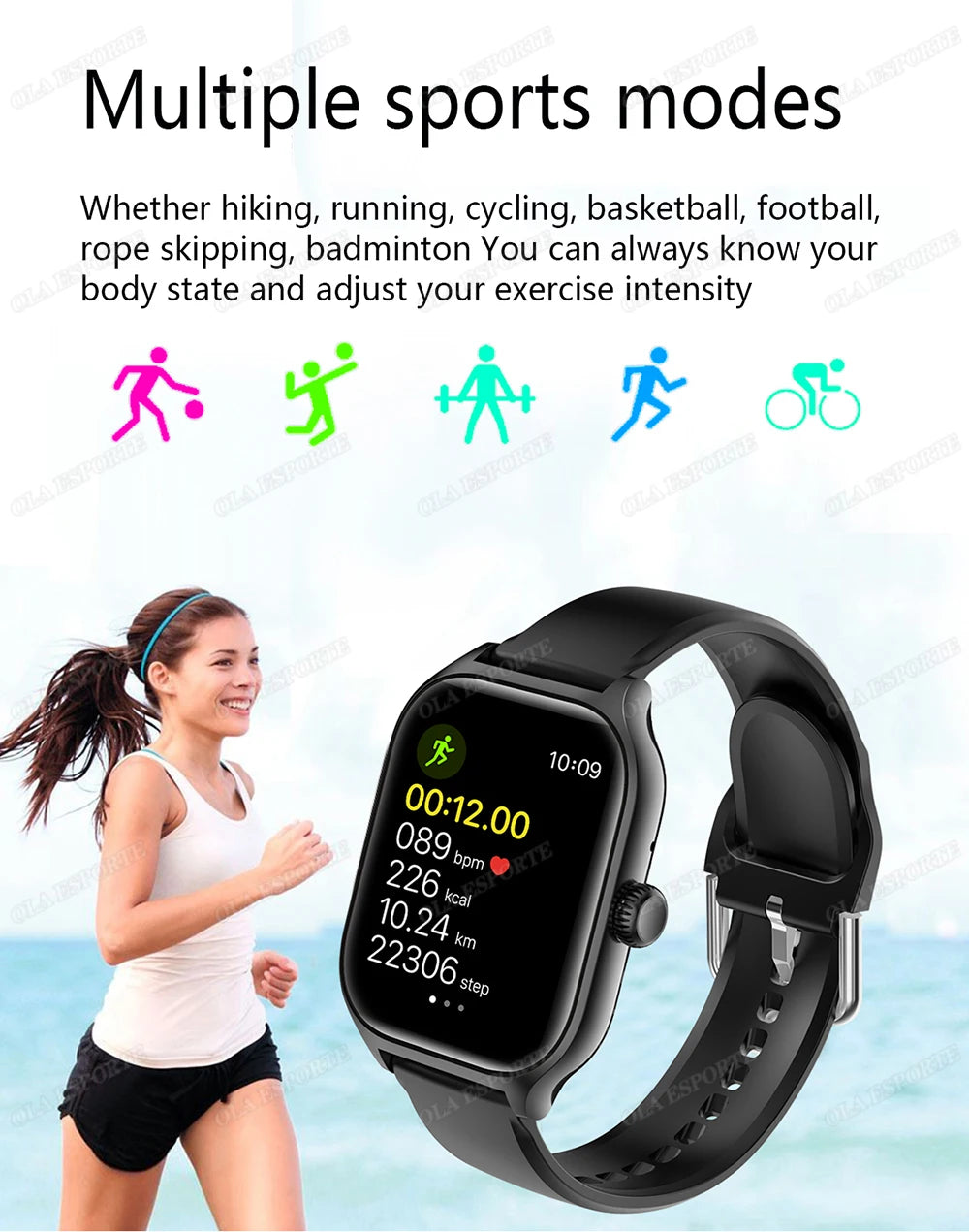2025 New Smart Watch Men Women Gift Full Touch Screen Digital Sport Fitness Message Watches Bluetooth Call Smartwatch Wristwatch