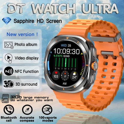 2025 New Watch 7 Ultra Smart Watch Men 32GB Memory Video GPS NFC 47mm AMOLED Fitness Waterproof Sport Tracker Health Smartwatch