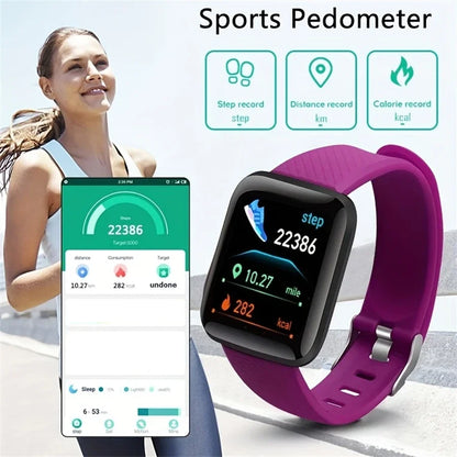 Smart Watch 1.44-inch Y68 Sport Wristband Running Fitness Monitor Track Heart Rate Message Remind Men Smartwatch Woman Clock