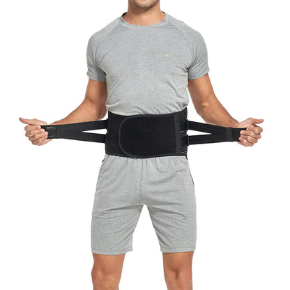 “Flexoora Lumbar Support Back Brace – Gym Fitness Body Breathable Decompression Belt for Sciatica & Scoliosis”