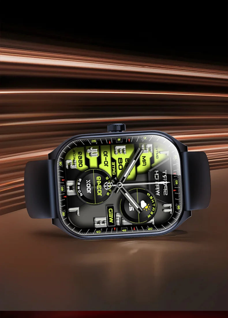 KHwatch 2.01" Curved Screen Smartwatch Men Call Sports Waterproof Wrist Watches Fitness Bracelet Women Watch Clock Smart Watch