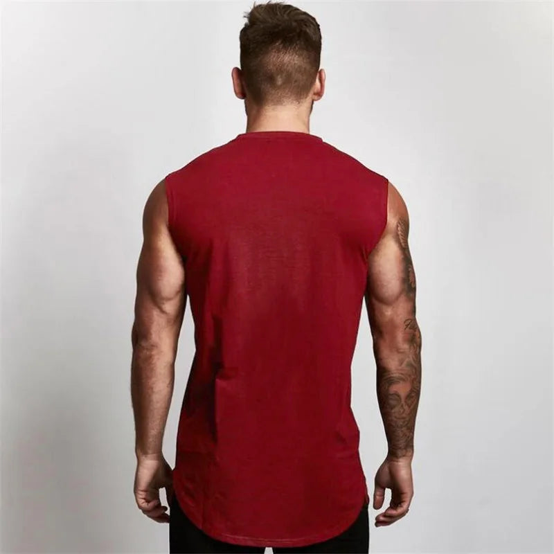 “Flexoora Men’s Breathable Cotton Muscle Tank – Gym & Workout”