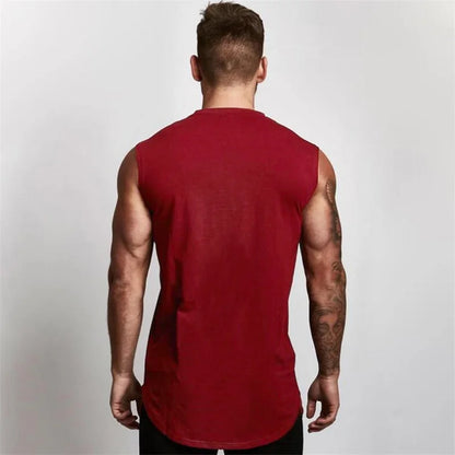 “Flexoora Men’s Breathable Cotton Muscle Tank – Gym & Workout”