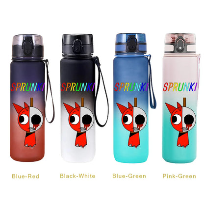 650ML Sprunki Sports Water Cup Portable Fitness Drink Bottle Kettle Outdoor Travel Office Jugs Shaker Drink Bottle Game Gifts