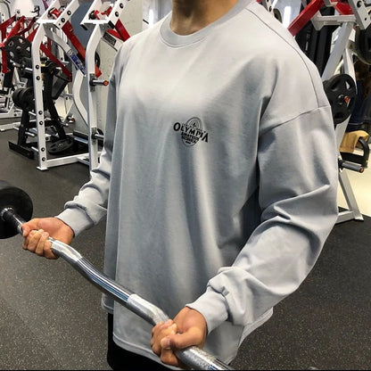 “Flexoora Men’s Bodybuilding Long‑Sleeve Tee – Gym & Street Style”