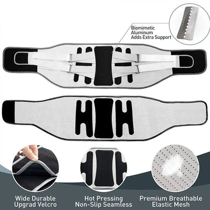 “Flexoora Lumbar Support Back Brace – Gym Fitness Body Adjustable Belt with Bionic Support Plate for Lower Back & Sciatica”