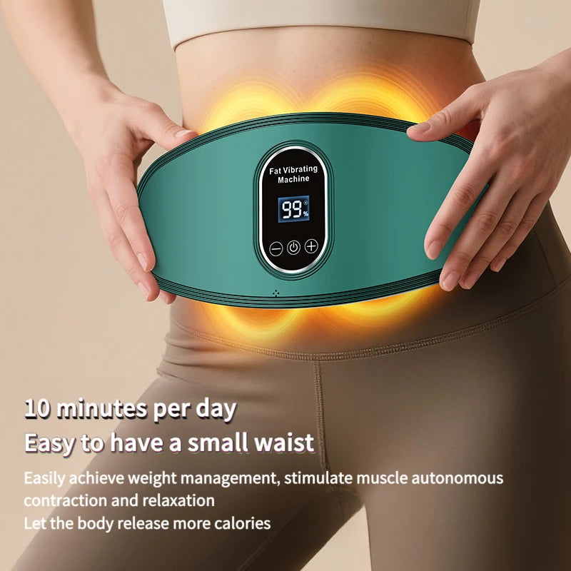 “Flexoora Hot Compress & Fat‑Burn Massage Belt – Gym Fitness Body USB Slimming Vibra Band”