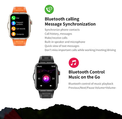HDT11 Ultra Smart Fitness Watch with Bluetooth Calling Health Management Sleep Monitoring Multiple Sports Modes Water Resistant