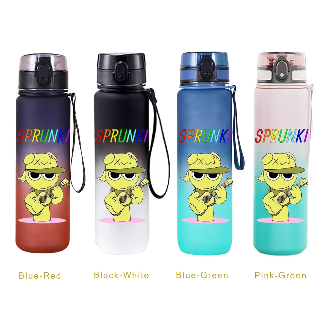 650ML Sprunki Sports Water Cup Portable Fitness Drink Bottle Kettle Outdoor Travel Office Jugs Shaker Drink Bottle Game Gifts