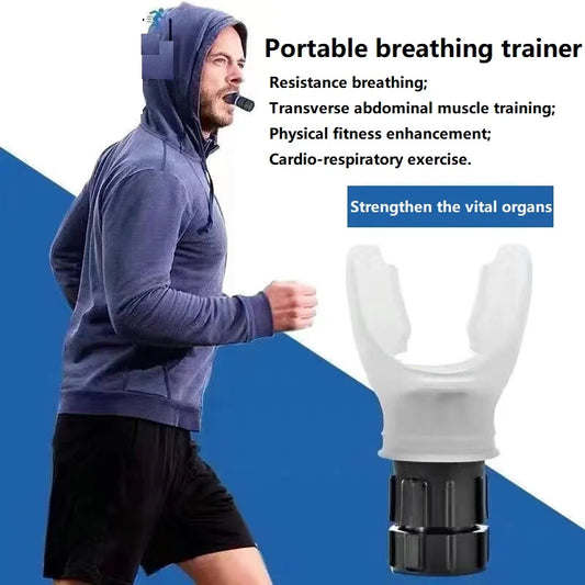 “Flexoora Breathing Trainer – Gym Fitness Body Lung & Respiratory Exerciser Adjustable Resistance”