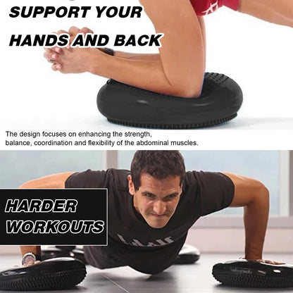 “Flexoora Inflatable Balance Cushion – Gym Fitness Body Travel‑Friendly Wobble & Massage”