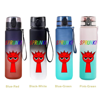 650ML Sprunki Sports Water Cup Portable Fitness Drink Bottle Kettle Outdoor Travel Office Jugs Shaker Drink Bottle Game Gifts