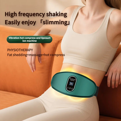“Flexoora Hot Compress & Fat‑Burn Massage Belt – Gym Fitness Body USB Slimming Vibra Band”