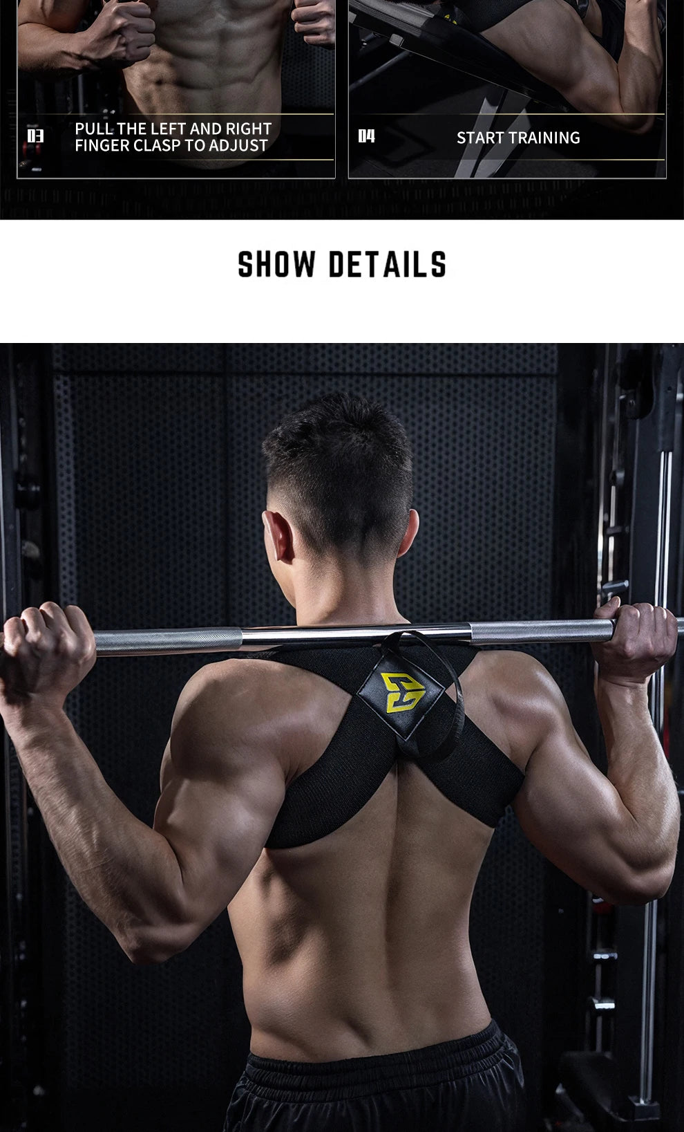 “Flexoora Adjustable Posture Corrector Belt – Gym Fitness Body Back & Shoulder Support”