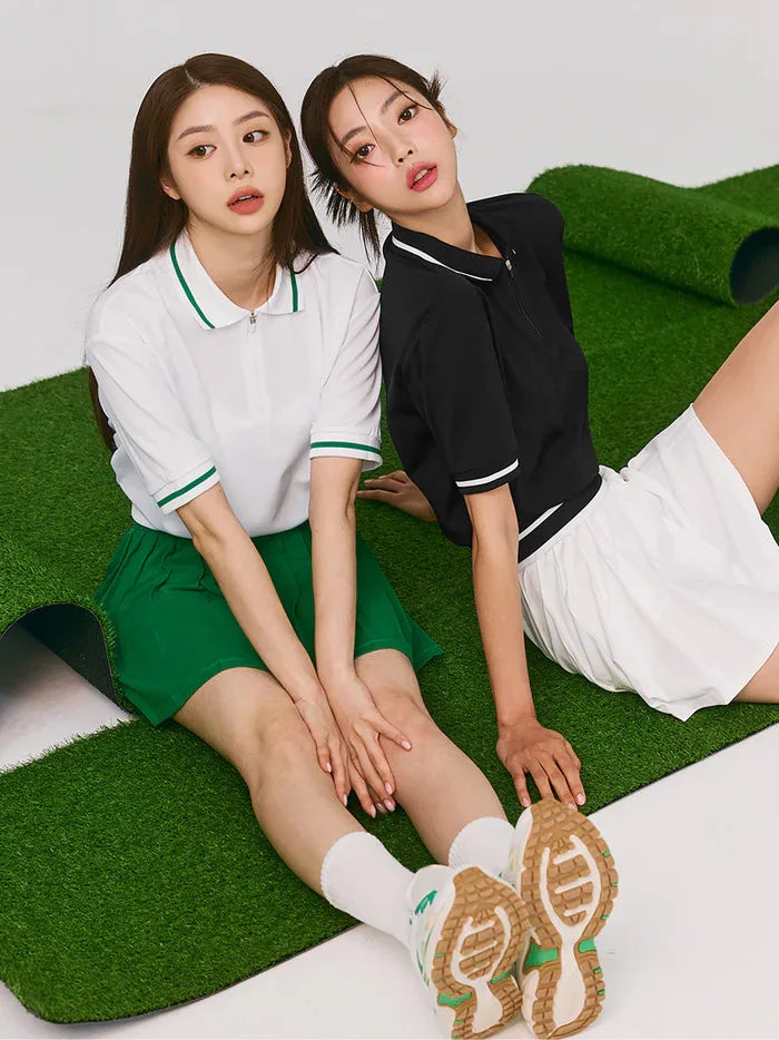 “Flexoora Women’s Quick‑Dry Polo & Pleated Skort Tennis Set”