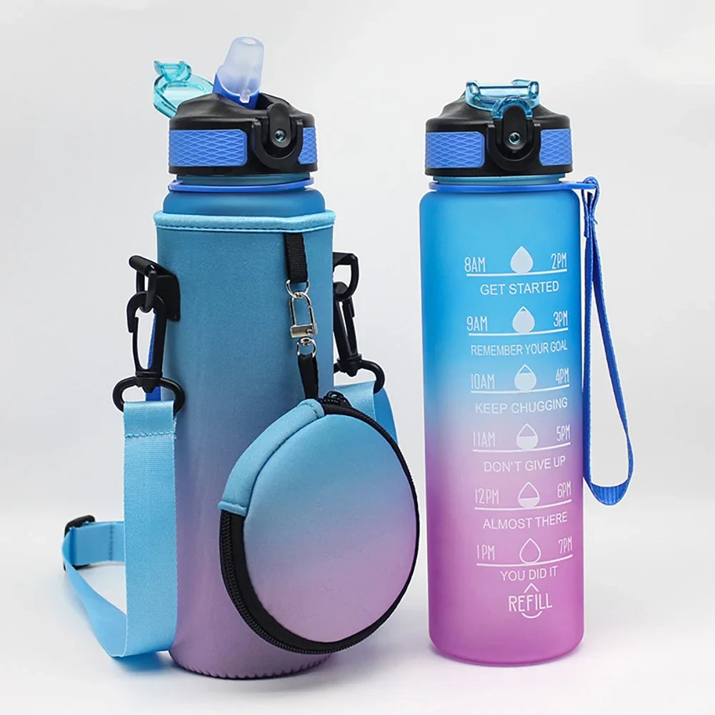 1000ML Sports Bottle Case with Adjustable Shoulder Strap Water Bottle Holder Neoprene Carrier Insulated Water Jug Carrier Pouch