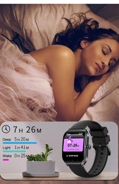 KHwatch 2.01" Curved Screen Smartwatch Men Call Sports Waterproof Wrist Watches Fitness Bracelet Women Watch Clock Smart Watch