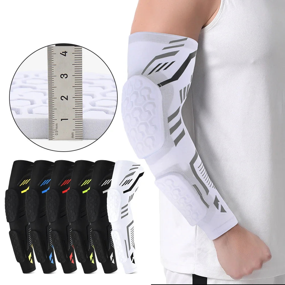 “Flexoora Padded Arm Sleeve – Gym Fitness Body Protective Compression for Basketball, Football & Volleyball”