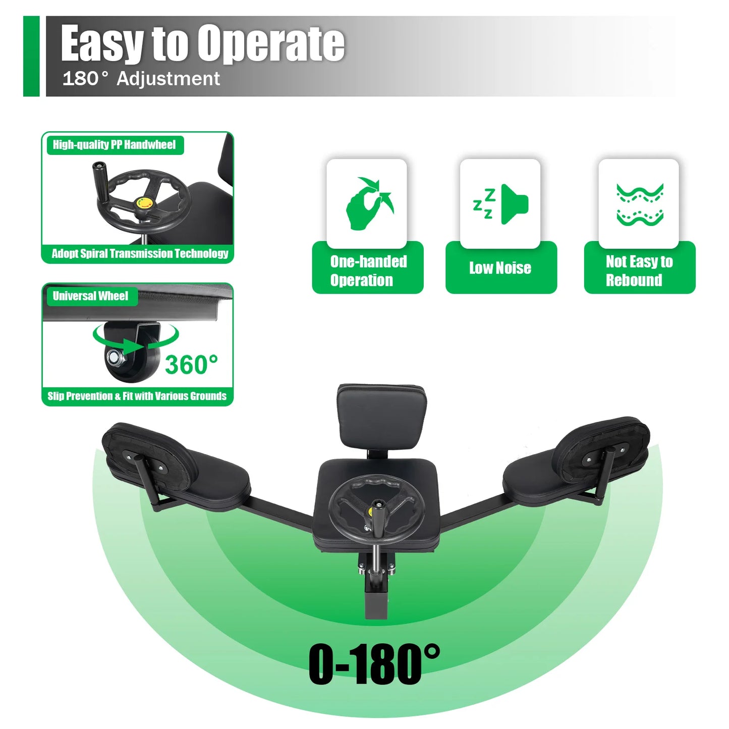 “Flexoora 180° Leg Stretcher Machine – Gym Fitness Body Heavy‑Duty Split Trainer w/ Backrest & Silent Rollers”