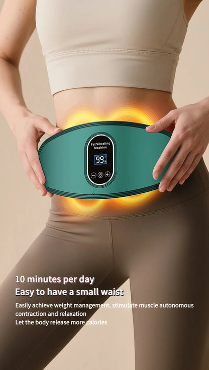 “Flexoora Hot Compress & Fat‑Burn Massage Belt – Gym Fitness Body USB Slimming Vibra Band”