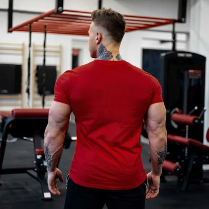 “Flexoora Men’s Cotton Print Short‑Sleeve Gym Tee – Casual & Training”