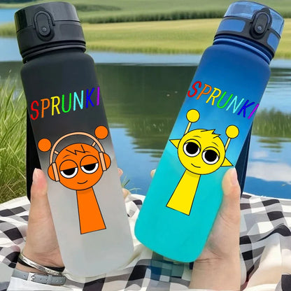 650ML Sprunki Sports Water Cup Portable Fitness Drink Bottle Kettle Outdoor Travel Office Jugs Shaker Drink Bottle Game Gifts