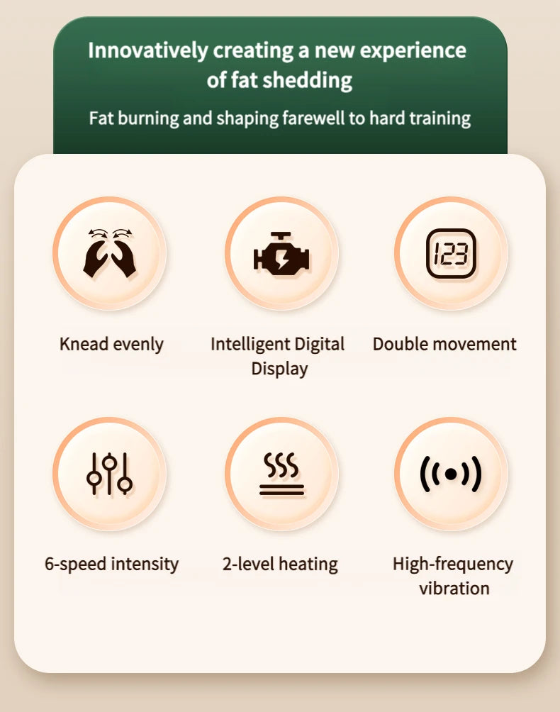 “Flexoora Hot Compress & Fat‑Burn Massage Belt – Gym Fitness Body USB Slimming Vibra Band”