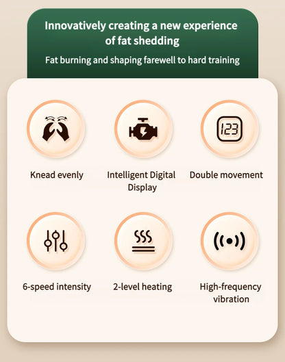 “Flexoora Hot Compress & Fat‑Burn Massage Belt – Gym Fitness Body USB Slimming Vibra Band”