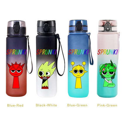 650ML Sprunki Sports Water Cup Portable Fitness Drink Bottle Kettle Outdoor Travel Office Jugs Shaker Drink Bottle Game Gifts