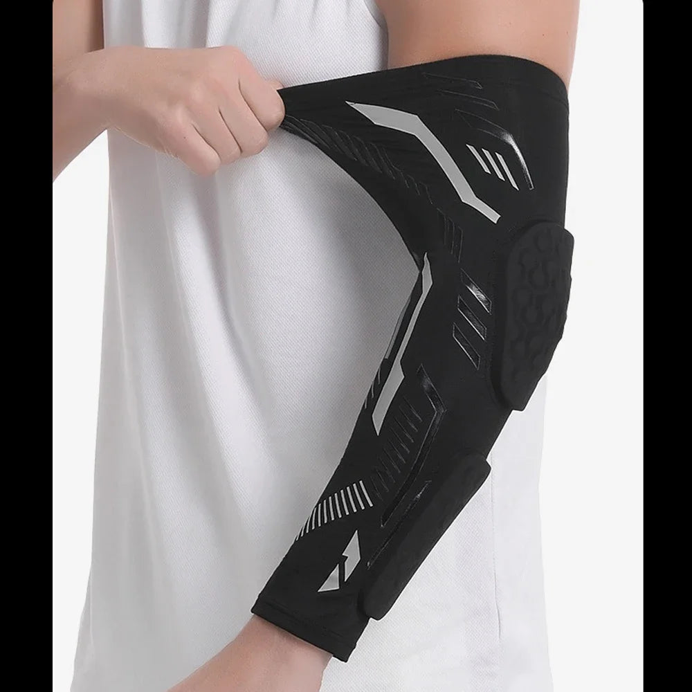 “Flexoora Padded Arm Sleeve – Gym Fitness Body Protective Compression for Basketball, Football & Volleyball”