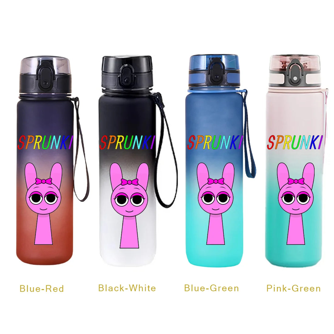 650ML Sprunki Sports Water Cup Portable Fitness Drink Bottle Kettle Outdoor Travel Office Jugs Shaker Drink Bottle Game Gifts