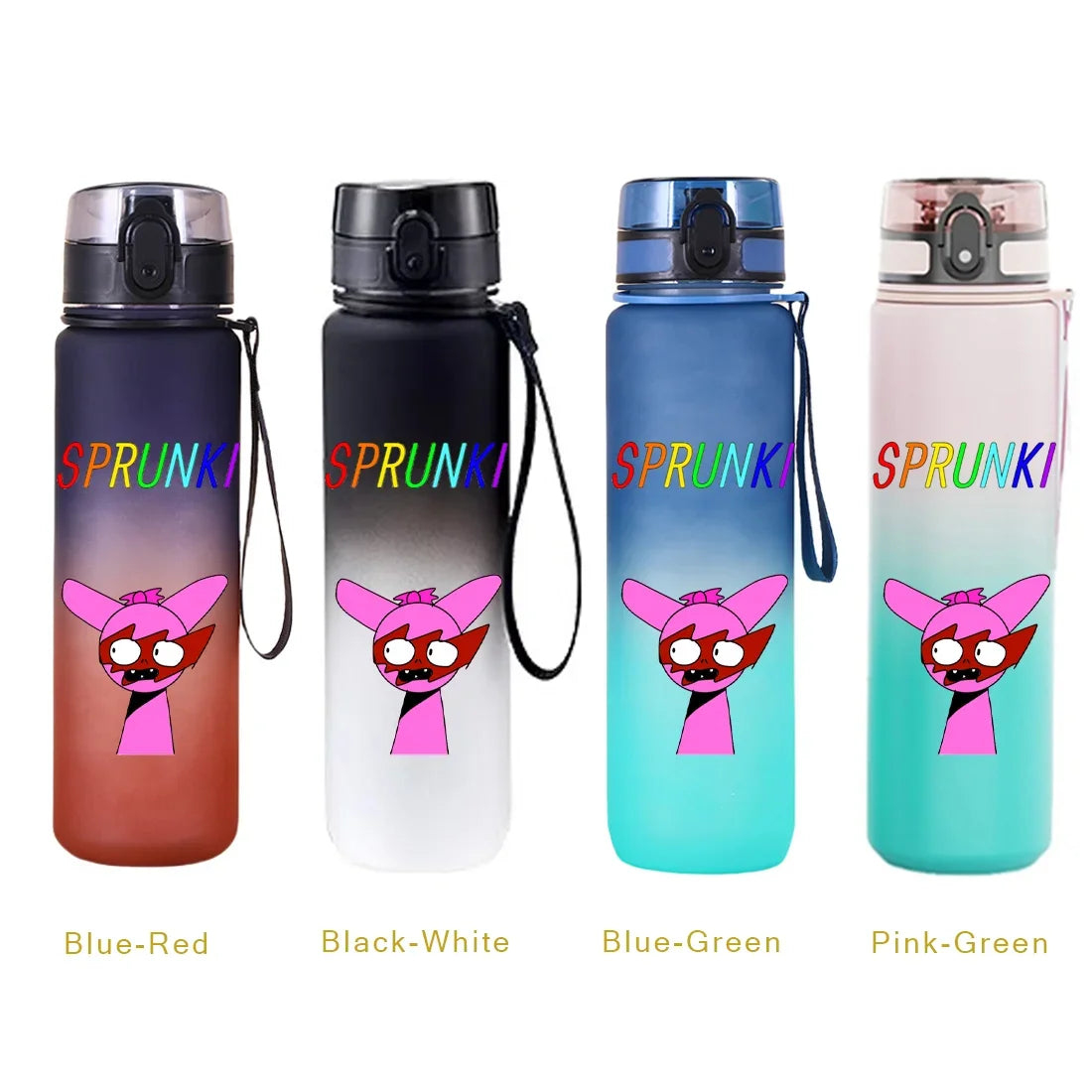 650ML Sprunki Sports Water Cup Portable Fitness Drink Bottle Kettle Outdoor Travel Office Jugs Shaker Drink Bottle Game Gifts