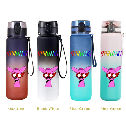 650ML Sprunki Sports Water Cup Portable Fitness Drink Bottle Kettle Outdoor Travel Office Jugs Shaker Drink Bottle Game Gifts