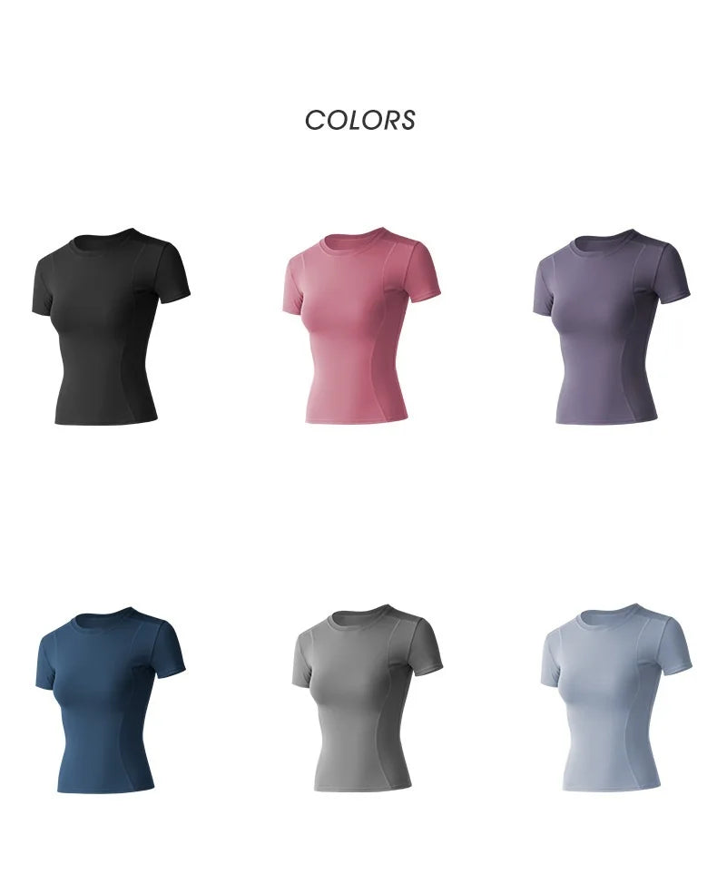 “Flexoora Women’s Quick‑Dry Slim Training Tee – Running & Gym”