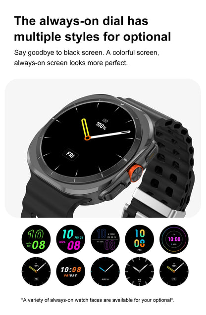 2025 New Watch 7 Ultra Smart Watch Men 32GB Memory Video GPS NFC 47mm AMOLED Fitness Waterproof Sport Tracker Health Smartwatch