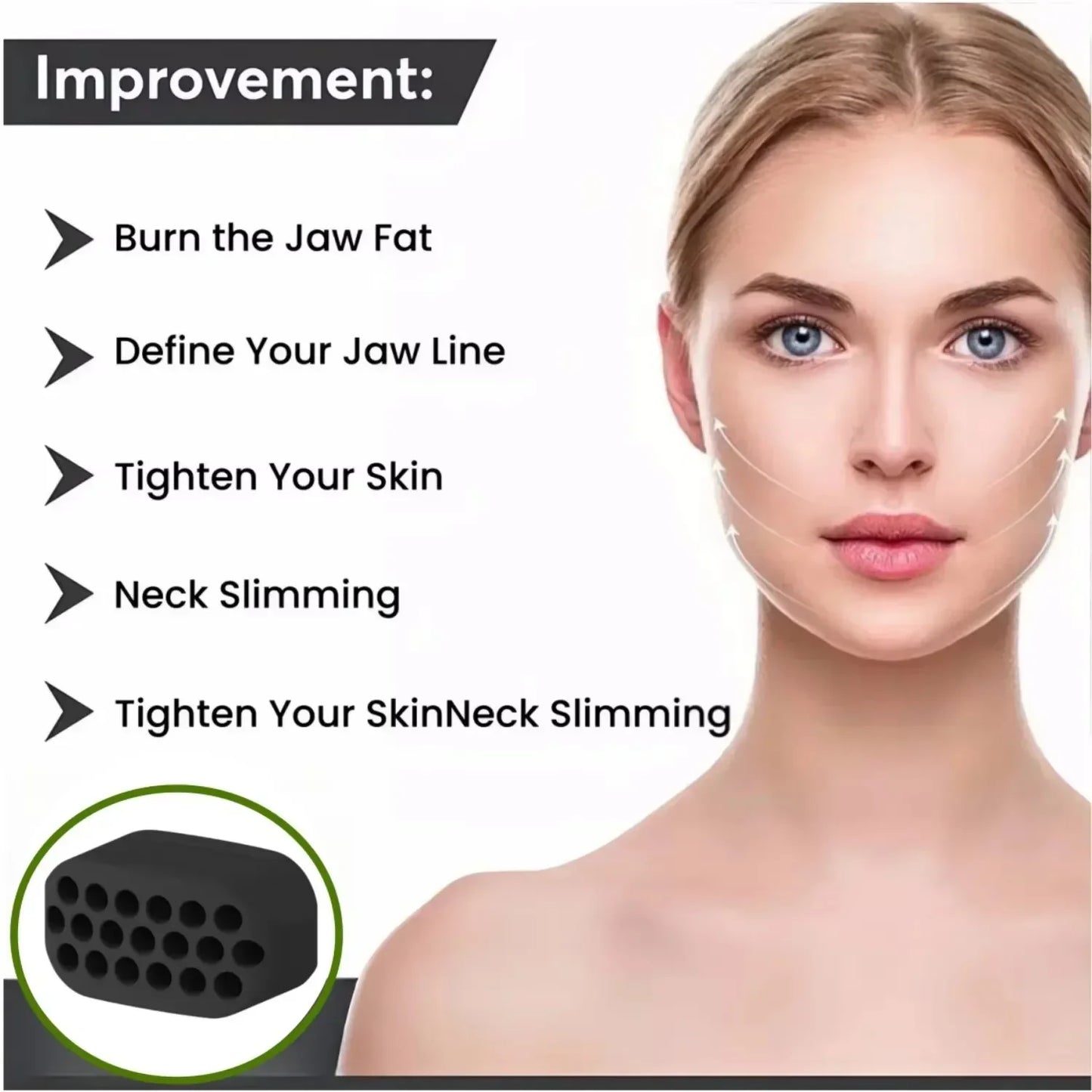 “Flexoora Jaw‑Line Trainer – Gym Fitness Body Silicone Dual Resistance Chew Balls”