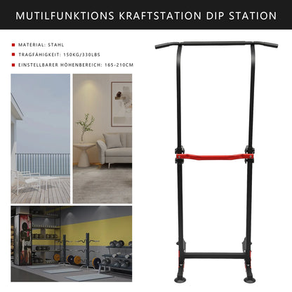 “Flexoora Power Tower Dip Station – Gym Fitness Body Multi‑Function Pull‑Up & Push‑Up Bar”