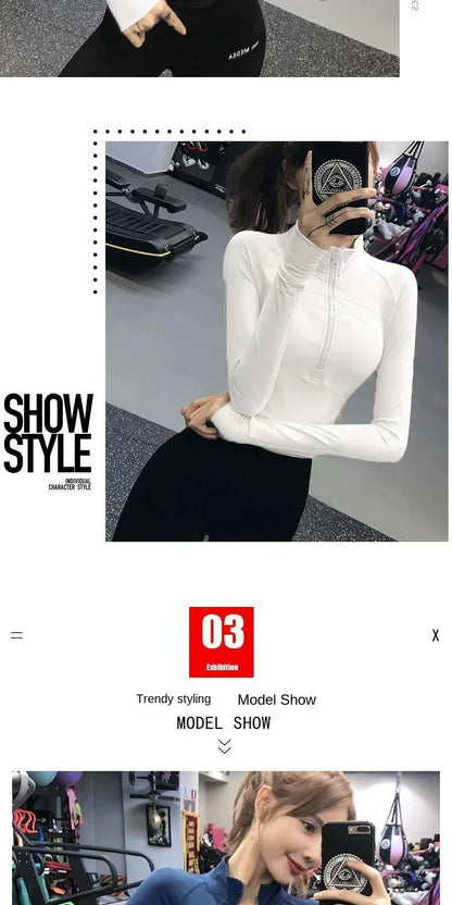 “Flexoora Women’s Breathable Quick‑Dry Zip‑Up Training Jacket”