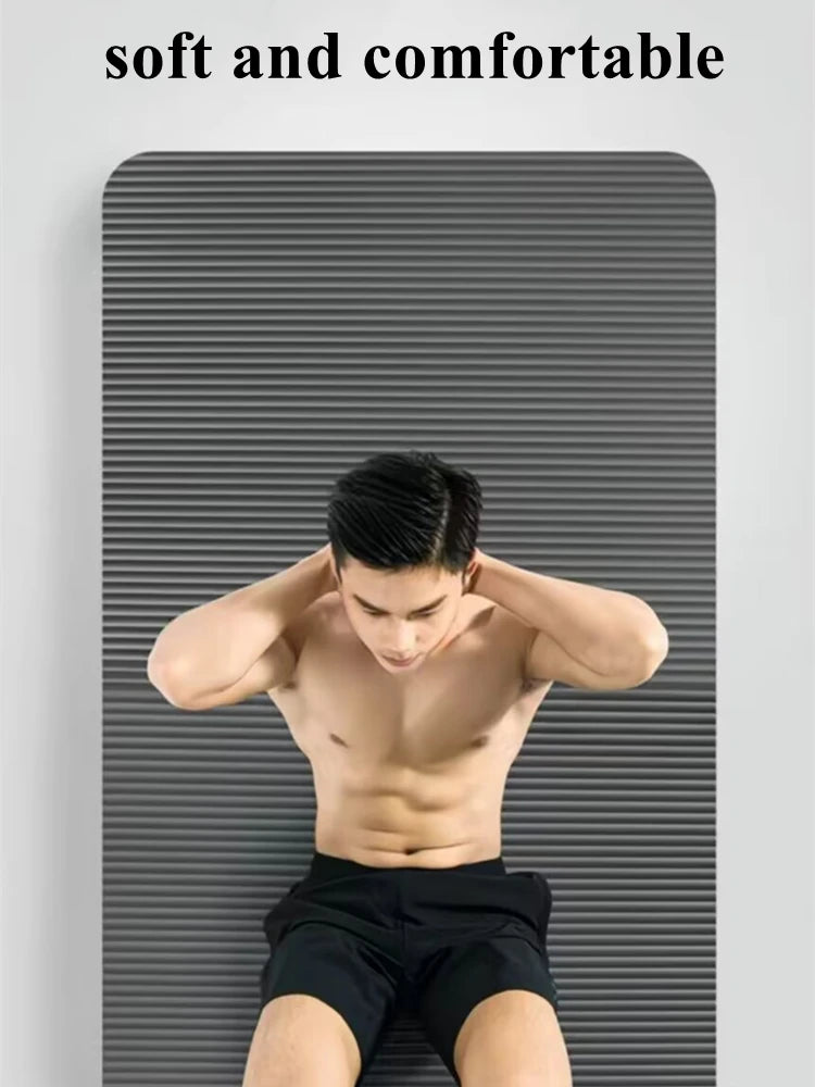 “Flexoora Premium Gym Mat – 185×90 cm, Thick 10 mm Cushion – Gym & Fitness Body”