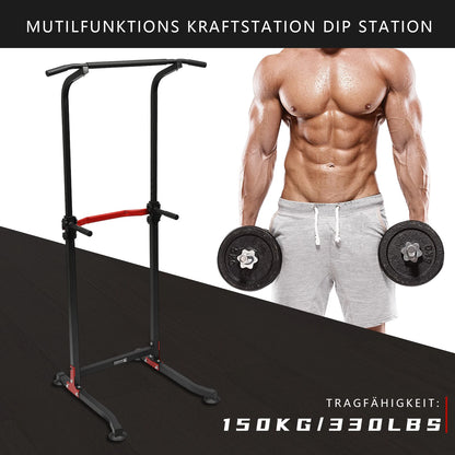 “Flexoora Power Tower Dip Station – Gym Fitness Body Multi‑Function Pull‑Up & Push‑Up Bar”