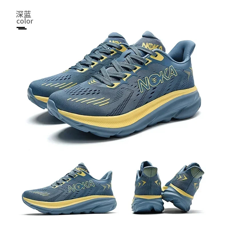 Men's Running Shoes Jogging Breathable Mesh Cushioning Non-Slip Outdoor Luxury shoes Couple Trainer Race Sneakers Off-road Shoes