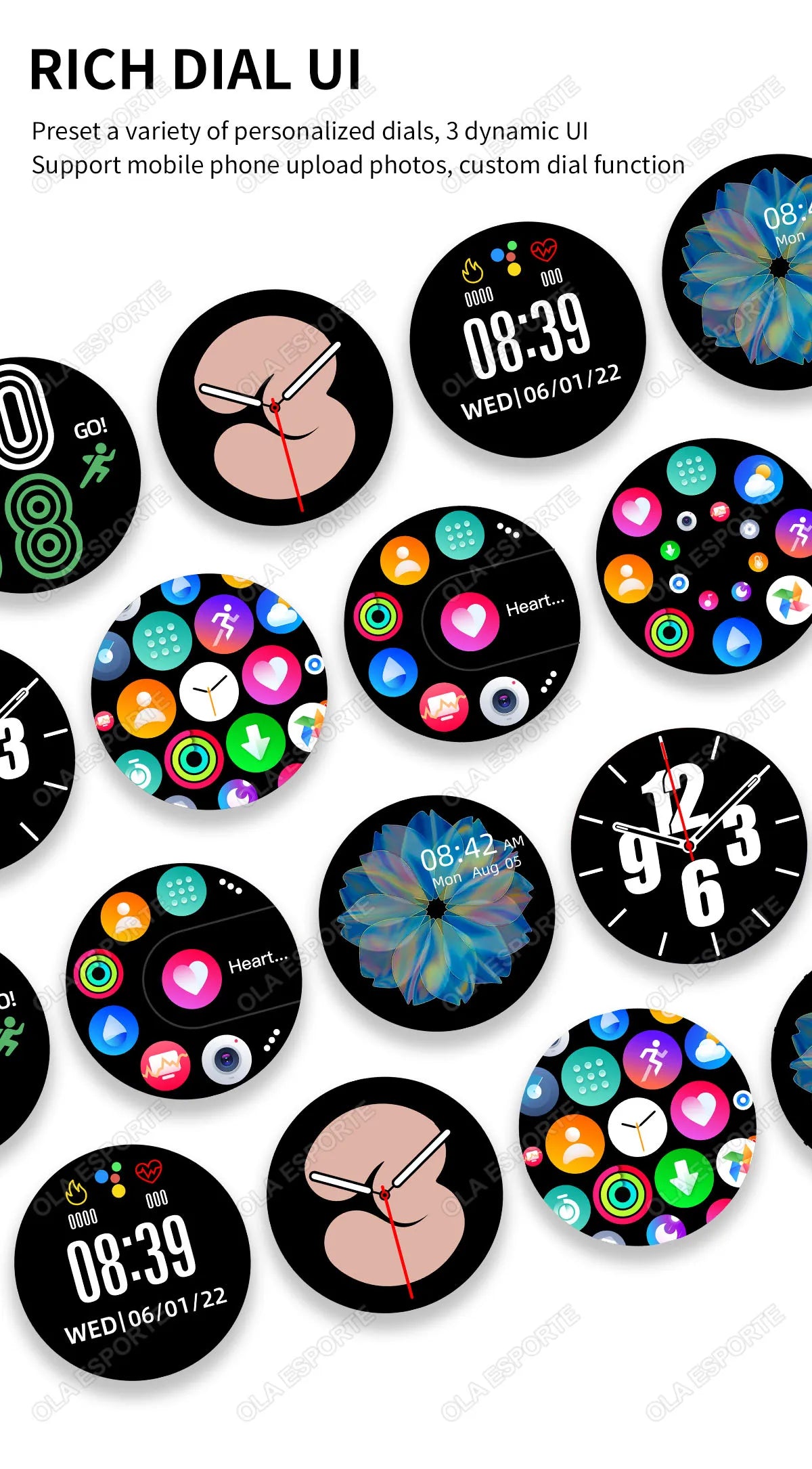 For Android IOS Smartwatch GPS Fitness Tracker Watch 6 Bluetooth Call Watches For Man Heart Rate Monitor Watch Men Women 2025New