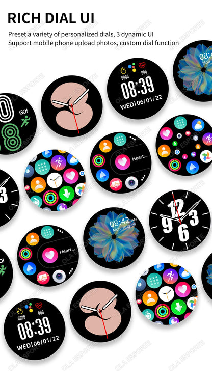 For Android IOS Smartwatch GPS Fitness Tracker Watch 6 Bluetooth Call Watches For Man Heart Rate Monitor Watch Men Women 2025New