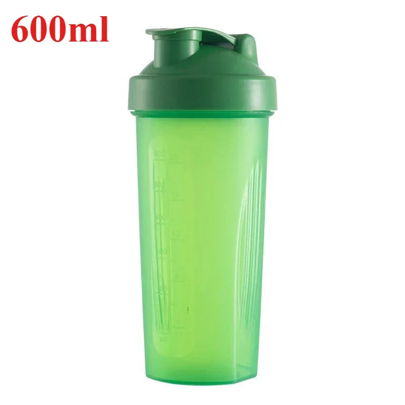 Sports Shaker Protein Bottle with steel Ball Powder Shake Cup Water Bottle Plastic Mixing Cup Body Building Exercise Bottle