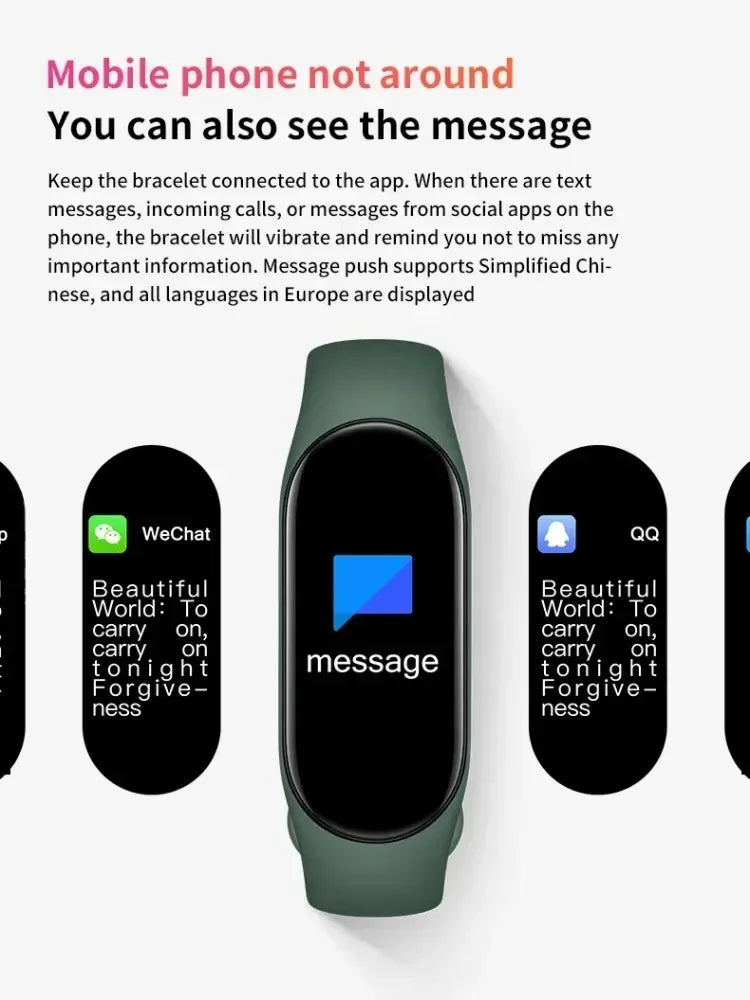 2025 Fitness Watch: Color Display, Step Tracker, Multi-Sport, Message Notifications, Remote Camera/Music Band