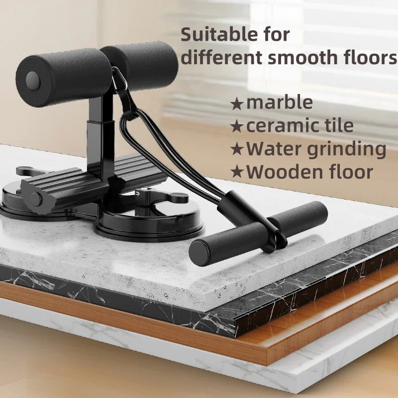 “Flexoora Suction‑Cup Seated Core Trainer – Gym Fitness Body Adjustable Plank & Ankle Strap Support”