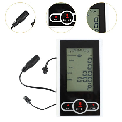 “Flexoora Speedometer Display for Elliptical & Exercise Machine – Gym Fitness Body Monitor for Rowing/Stationary Bike”