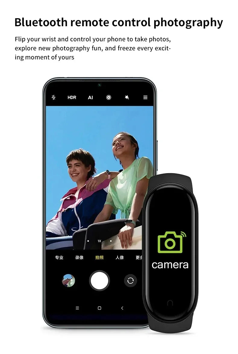 2025 Fitness Watch: Color Display, Step Tracker, Multi-Sport, Message Notifications, Remote Camera/Music Band