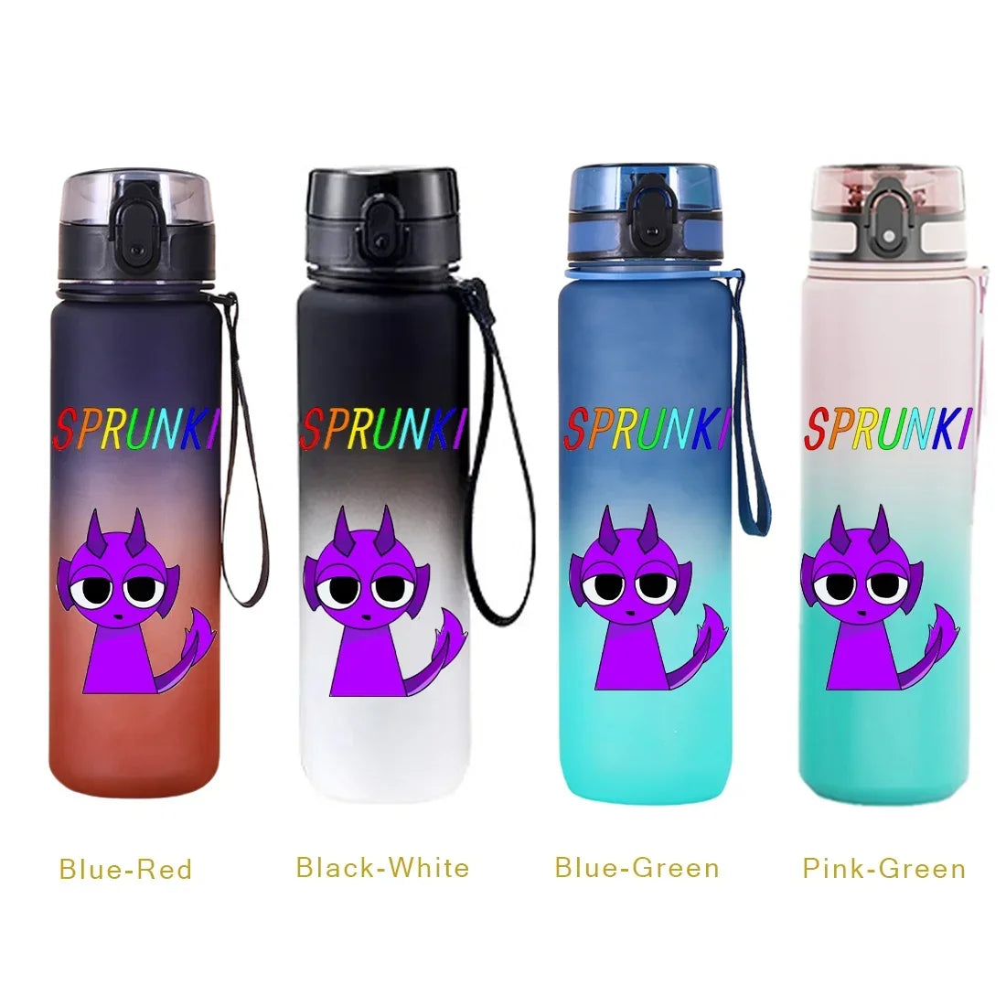 650ML Sprunki Sports Water Cup Portable Fitness Drink Bottle Kettle Outdoor Travel Office Jugs Shaker Drink Bottle Game Gifts
