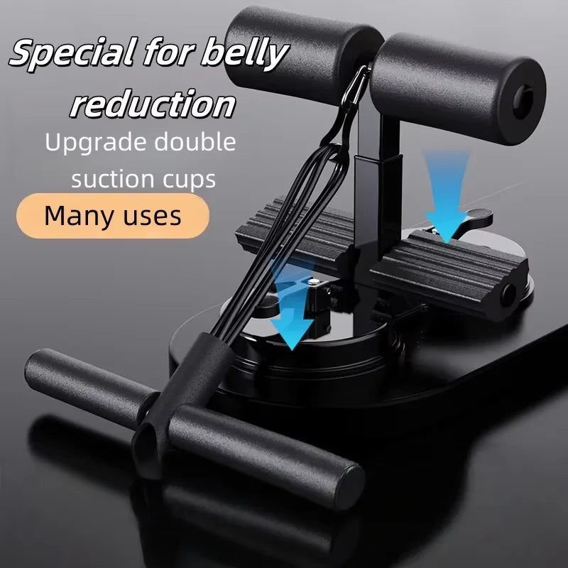 “Flexoora Suction‑Cup Seated Core Trainer – Gym Fitness Body Adjustable Plank & Ankle Strap Support”